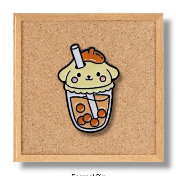 Cute Pompompurin Boba Enamel Pin - Picture 1 of 1